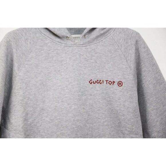 NWT Gucci Kids Hoodie punk print logo in grey size 10 - Picture 4 of 12